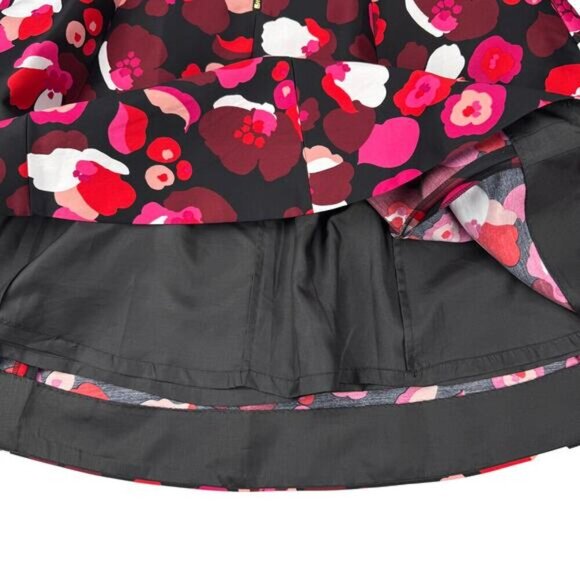 KATE SPADE Falling Florals Sleeveless Fit And Flare Dress Womens Sz 2 Pink Red - Picture 11 of 11